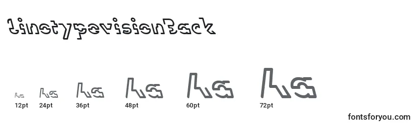 Размеры шрифта LinotypevisionBack
