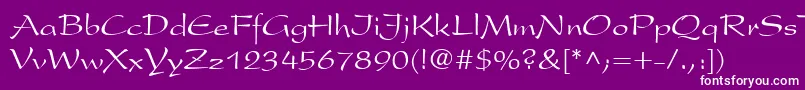 フォントPresident – 紫の背景に白い文字