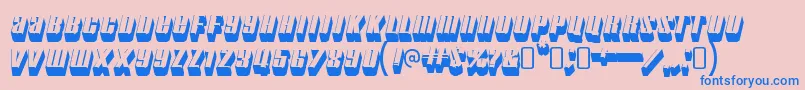 MotorcadeRegular Font – Blue Fonts on Pink Background