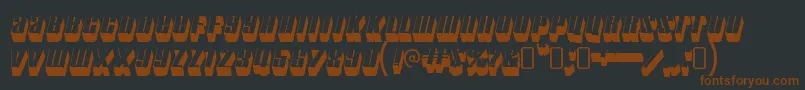 MotorcadeRegular-fontti – ruskeat fontit mustalla taustalla