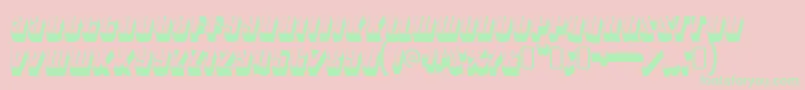 MotorcadeRegular Font – Green Fonts on Pink Background