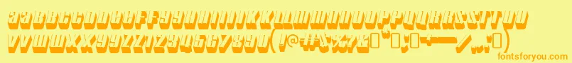 MotorcadeRegular Font – Orange Fonts on Yellow Background