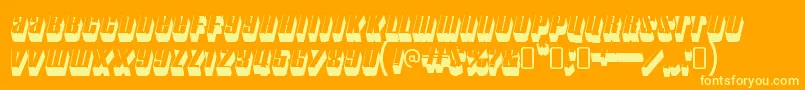 MotorcadeRegular Font – Yellow Fonts on Orange Background