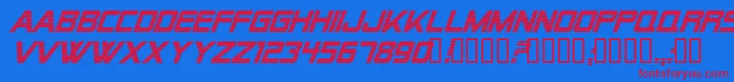 AlienEncountersBoldItalicフォントについての詳細 フォントAlienEncountersBoldItalic – 赤い文字の青い背景