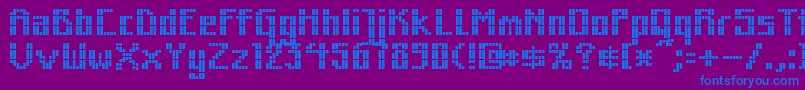 Mkzodsqu Font – Blue Fonts on Purple Background