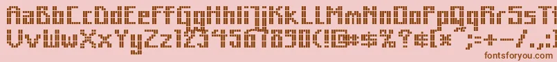 Mkzodsqu Font – Brown Fonts on Pink Background