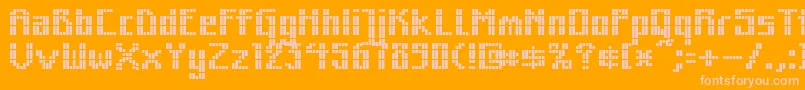 Mkzodsqu Font – Pink Fonts on Orange Background