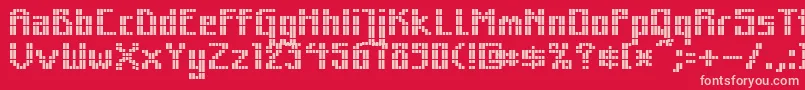 Mkzodsqu Font – Pink Fonts on Red Background