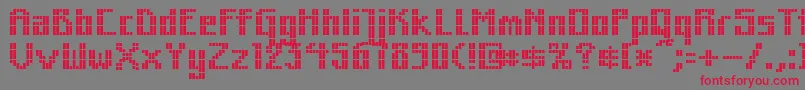 Mkzodsqu Font – Red Fonts on Gray Background