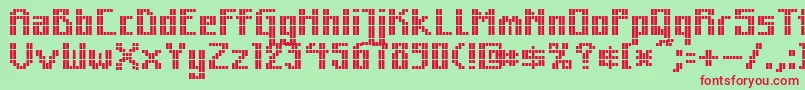 Mkzodsqu Font – Red Fonts on Green Background