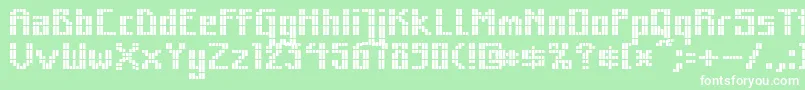 Mkzodsqu Font – White Fonts on Green Background