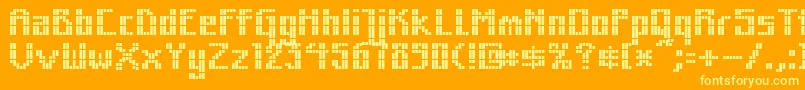 Mkzodsqu Font – Yellow Fonts on Orange Background