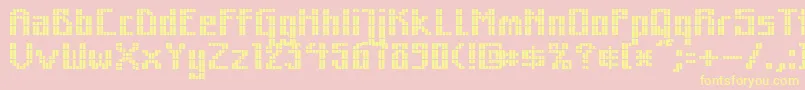 Mkzodsqu Font – Yellow Fonts on Pink Background