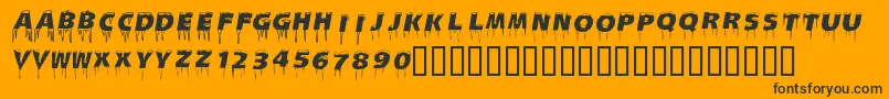 Icecaps Font – Black Fonts on Orange Background