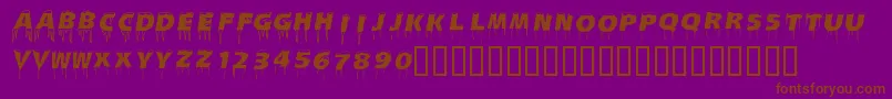 Więcej informacji o czcionce Icecaps Czcionka Icecaps – brązowe czcionki na fioletowym tle