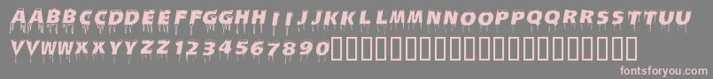 Icecaps Font – Pink Fonts on Gray Background