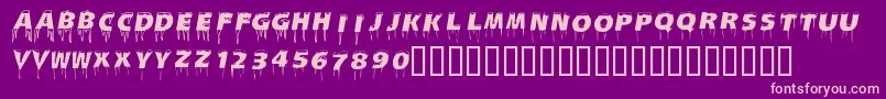 Icecaps Font – Pink Fonts on Purple Background