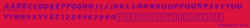 Icecaps Font – Purple Fonts on Red Background