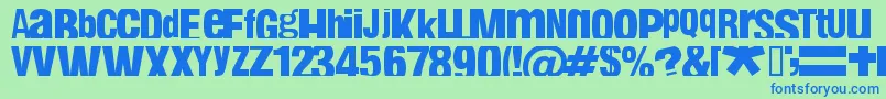 FabianestemNormal Font – Blue Fonts on Green Background