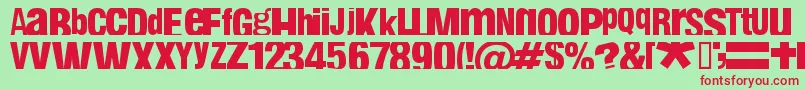 FabianestemNormal Font – Red Fonts on Green Background