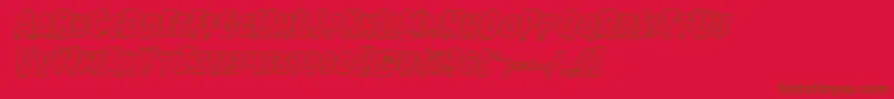 Подробнее о шрифте Mrsmonsterboldoutital Шрифт Mrsmonsterboldoutital – коричневые шрифты на красном фоне