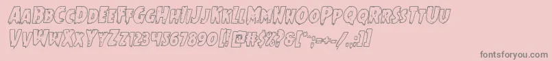 Mrsmonsterboldoutital Font – Gray Fonts on Pink Background