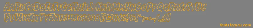 Mrsmonsterboldoutital Font – Orange Fonts on Gray Background