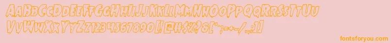 Mrsmonsterboldoutital Font – Orange Fonts on Pink Background