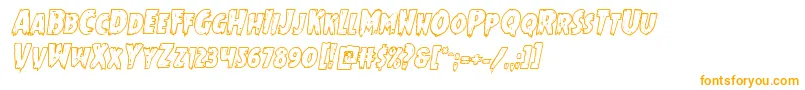 Mrsmonsterboldoutital Font – Orange Fonts on White Background