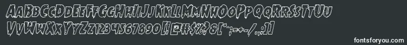 Mrsmonsterboldoutital Font – White Fonts on Black Background