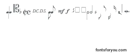 Musicalsymbols -fontin tarkastelu