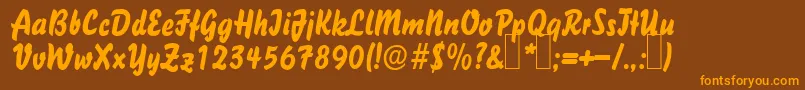 Police B731DecoRegular – polices orange sur fond brun