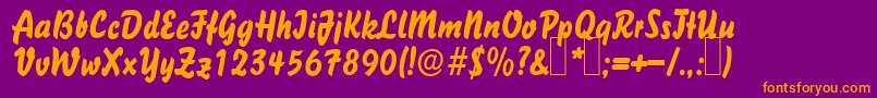 Police B731DecoRegular – polices orange sur fond violet