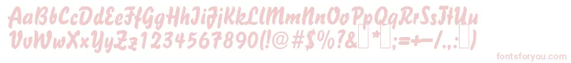 Czcionka B731DecoRegular – różowe czcionki na białym tle
