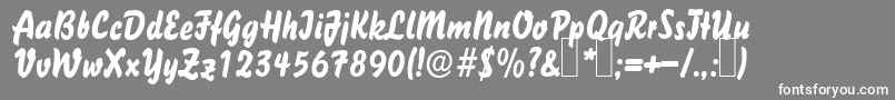 B731DecoRegular Font – White Fonts on Gray Background