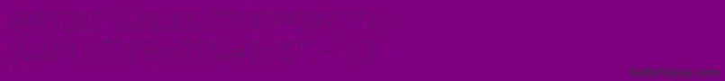 AracneCondensedLightItalic-fontti – mustat fontit violetilla taustalla