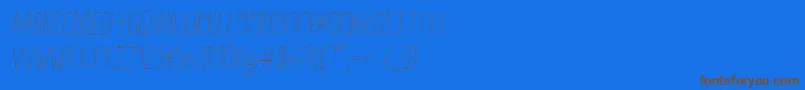 AracneCondensedLightItalic Font – Brown Fonts on Blue Background