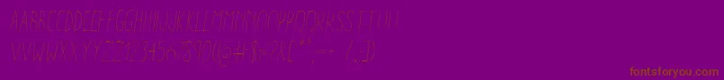 AracneCondensedLightItalic Font – Brown Fonts on Purple Background