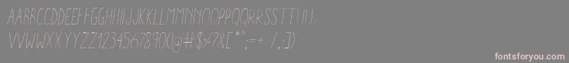 AracneCondensedLightItalic Font – Pink Fonts on Gray Background