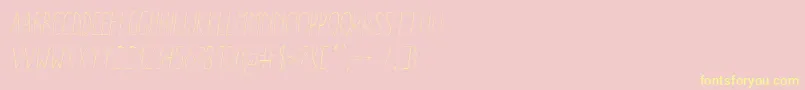 AracneCondensedLightItalic Font – Yellow Fonts on Pink Background