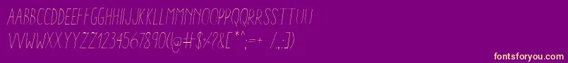 fuente AracneCondensedLightItalic – Fuentes Amarillas Sobre Fondo Morado