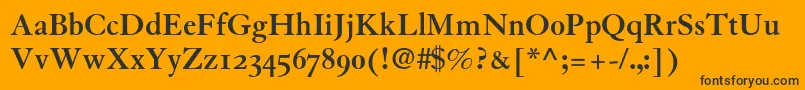 GranjonBoldOldStyleFigures Font – Black Fonts on Orange Background