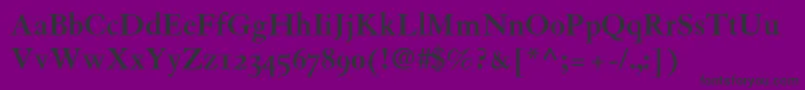 GranjonBoldOldStyleFigures Font – Black Fonts on Purple Background