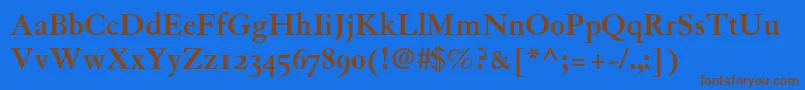 GranjonBoldOldStyleFigures Font – Brown Fonts on Blue Background