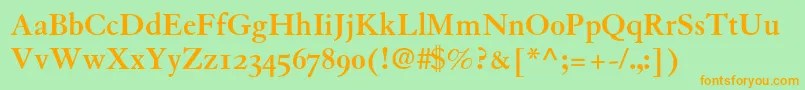 GranjonBoldOldStyleFigures Font – Orange Fonts on Green Background