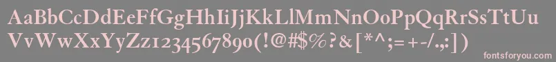 GranjonBoldOldStyleFigures Font – Pink Fonts on Gray Background