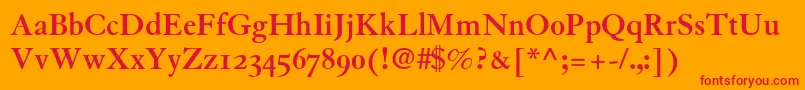 GranjonBoldOldStyleFigures Font – Red Fonts on Orange Background