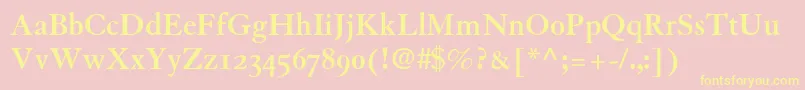 GranjonBoldOldStyleFigures Font – Yellow Fonts on Pink Background