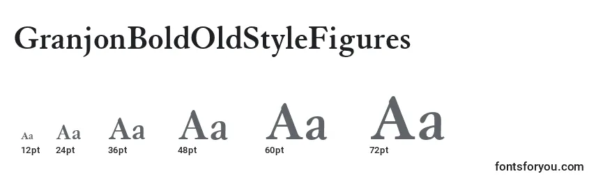 GranjonBoldOldStyleFigures Font Sizes