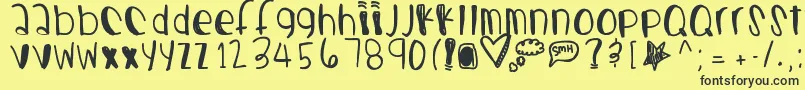 Castingjewels Font – Black Fonts on Yellow Background